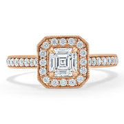 2 CT Asscher Cut Moissanite Engagement Ring Mapple Gems